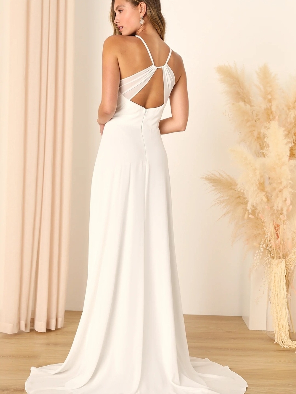 Lulu's Romantic Inspiration White Sleeveless Faux-Wrap Maxi Dress - Picture 2 of 7